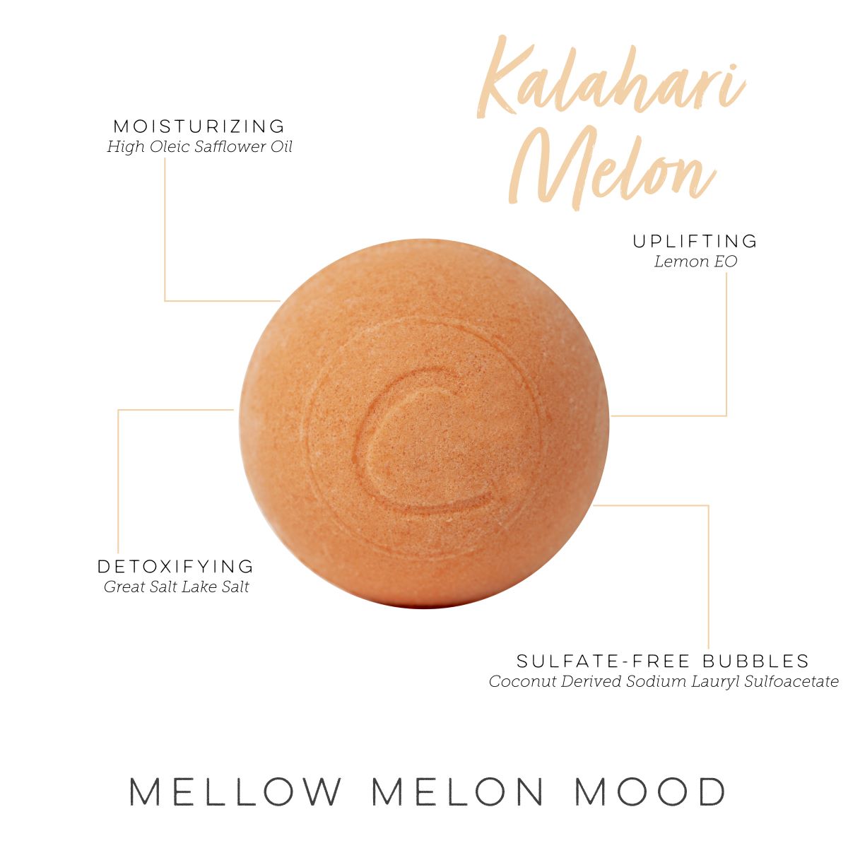 Kalahari Melon Therapy Bath Bomb (Uplifting - Bubble Bath)