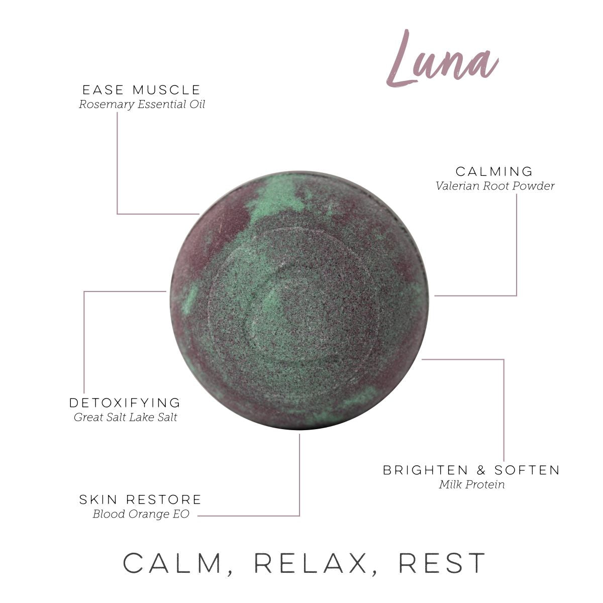 Luna Therapy Bath Bomb (Sedating Milk Bath)