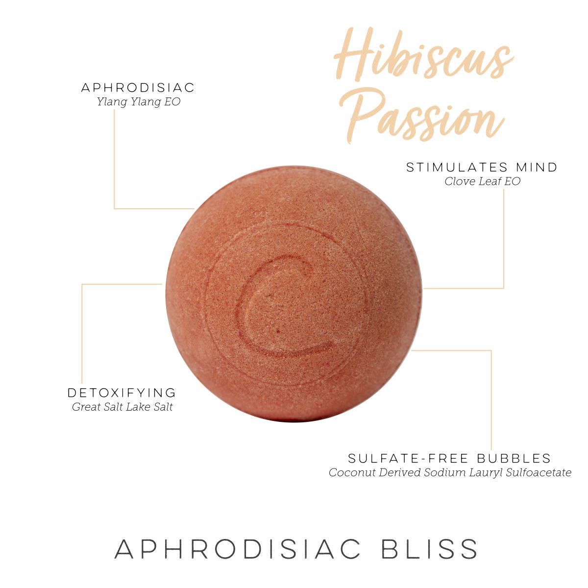 Hibiscus Passion Therapy Bath Bomb (Sensual - Bubble Bath)